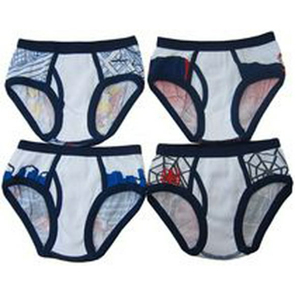 Spider Man Marvel Boys Spiderman 4 Pack Briefs, Sizes: 2T - 8