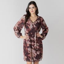 Devoted Long sleeve V neck mini dress, V neck mini dress