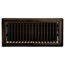 Imperial 4" x 10" Oil Rubbed Bronze Louvered Steel Floor Register