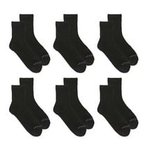 Fruit of the Loom All Day Comfort Mid Crew Socks for Women, Sizes 4-10 (6 Pack)