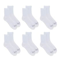 Fruit of the Loom All Day Comfort Mid Crew Socks for Women, Sizes 4-10 (6 Pack)