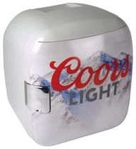 Coors Light Mini frigo portable, capacité de 7,9 L/8,3 pte permettant de ranger 12 canettes, alimentation CA/CC 12 V