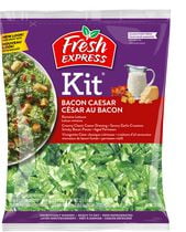 Néc. de salade Kit Bacon Caesar de Fresh Express avec du vrai bacon