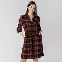 Devoted Long sleeve collared midi dress