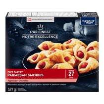 Saucisses fumées au parmesan surgelées Notre Excellence en pâte feuilletée