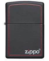Zippo Noir mat avec bordure Zippo (218ZB)