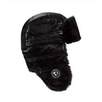 Chapeau de trappeur noir métallisé de marque Justice™ avec bordure en fourrure