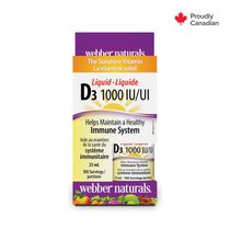 Webber Naturals® Vitamin D3 Liquid, 1000 IU