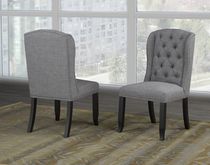 Memphis Dining Chair with Nail Head Trim, Set of 2, Grey