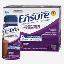 Ensure High Protein, Meal Replacement, Complete Balanced Nutrition, Chocolate, 6 x 235 mL