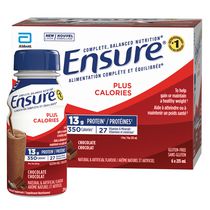 Ensure Plus Calories, Meal Replacement, Complete Balanced Nutrition, Chocolate, 6 x 235 mL