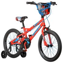 Schwinn Firehawk kids bike, 18-inch wheel, training wheels, Boys, Red