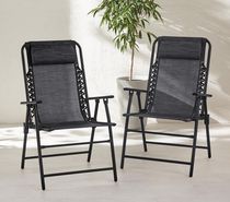 Mainstays Folding Bungee Chair, 2 Pack