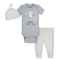 Gerber® Baby Neutral 3-Piece Organic Set - Grey