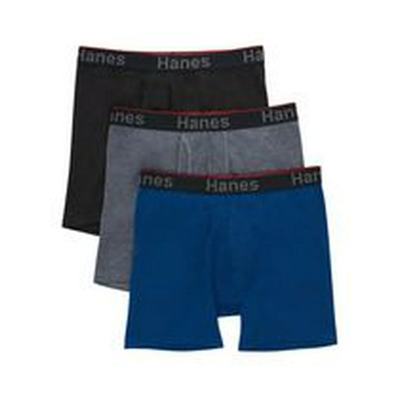 Hanes Men's Comfort Flex Fit - Total Support Pouch Tagless Boxer Briefs Underwear - 3-Pack, Breathable Mesh Liner Separates and Supports