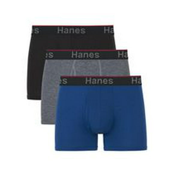 Hanes Mens Comfort Flex Fit - Total Support Pouch Tagless Trunk Underwear - 3-Pack, Breathable Mesh Liner Separates and Supports