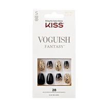 KISS Voguish Fantasy Nails - Fake Nails, 28 Count, Medium, Ready-to-wear gel manicure