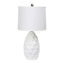 Elegant Designs Resin Table Lamp with Fabric Shade