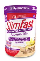 Mélange pour substitut de repas créme à la vanille élevé en protéine Smoothie Coupe la faim Nutrition avancée de SlimFast