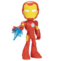 Marvel Spidey and His Amazing Friends Supersized Iron Man 9-inch Action Figure, Preschool Super Hero Toy