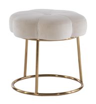 Sabine Accent Vanity Stool in White