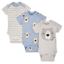 Gerber® Baby Boys' 3-Pack Organic Onesies Bodysuits - Variety
