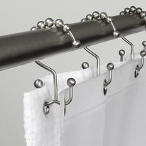 Crochets ou anneaux de rideau de douche à roulement à billes doubles Mainstays, nickel brossé