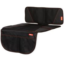 Set of 2 Car Kick Mat Seat Protector Mats with Storage Pockets by InsideSmarts 