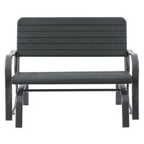 CorLiving Lake Front Weather Resistant Dark Green Patio Gliding Bench