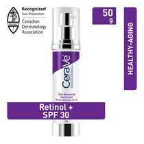 CeraVe RETINOL Face Sunscreen SPF30, Skin Renewing Anti-Aging Day Cream for Fine Lines & Wrinkles, face moisturizer for women with hyaluronic acid & ceramides, Fragrance-Free, 50gr