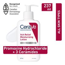 CeraVe Moisturizing Lotion for Itch Relief | minor skin irritation & scrapes Itch Relief Lotion with Pramoxine Hydrochloride | Fragrance Free | 237ml, 237 Milliliters