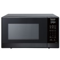 Panasonic NNSG448S Compact 0.9 cft. Microwave, Stainless Steel with Black Glass Door