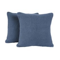 Taies d’oreiller en tricot (ensemble de 2) en coton doux et résistant style chalet, avec fermeture éclair