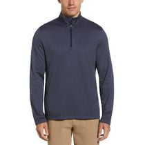 Ben Hogan Men's  Micro Jacquard Quarter Zip Golf Sweater