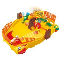 Epoch Games Super Mario Fire Mario Stadium, Tabletop Skill and Action Game with Collectible Super Mario Action Figures 