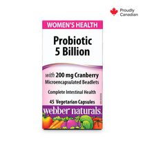 Webber Naturals® Probiotic 5 Billion with 200 mg Cranberry