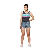 Short en jean fleuri pour filles Justice