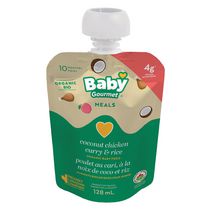 Baby Gourmet Poulet au cari, à la noix de coco et riz aliments biologiques pour bebes