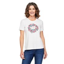 T-shirt à encolure ras du cou Iyla pour femmes