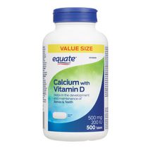 Equate calcium avec vitamine D 500mg 200 UI