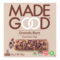 Barres granola de MadeGood - grains de chocolat
