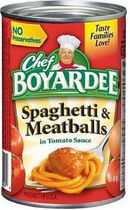 Spaghetti et boulettes de viandes à la sauce tomate et viande de Chef BoyardeeMD