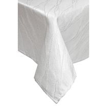 Nappe En Marbre Blanc Avec Lurex (54 "X 72")
