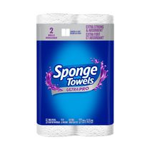 SpongeTowels Ultra PRO Paper Towel, Ultra-Absorbent, Choose-a-Size Sheets, 2 Rolls