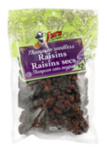 Raisins secs Thompson sans noyaux de Voyages savoureux de Joe 300g