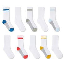 Lot de 10&nbsp;paires de mi-chaussettes George pour garçons Pointures 11-2/3-9