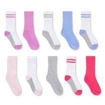 Lot de 10 paires de mi-chaussettes George pour filles Pointures 11-2/3-6