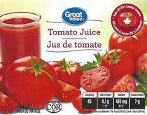Jus de tomate Great Value