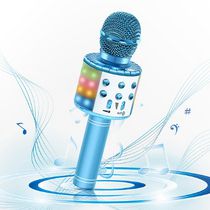 Spark Create Imagine Microphone karaoké Bluetooth pour enfants, avec lumières LED contrôlables et 4 voix magiques, haut-parleur micro portable 2 en 1, cadeaux pour enfants chantant, pour Noël, anniversaire, fête, etc.