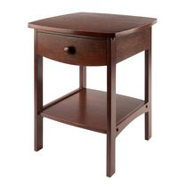 Claire accent table walnut finish